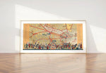 Historical Map of Boston, Massachusetts 1935| Framed Art Print