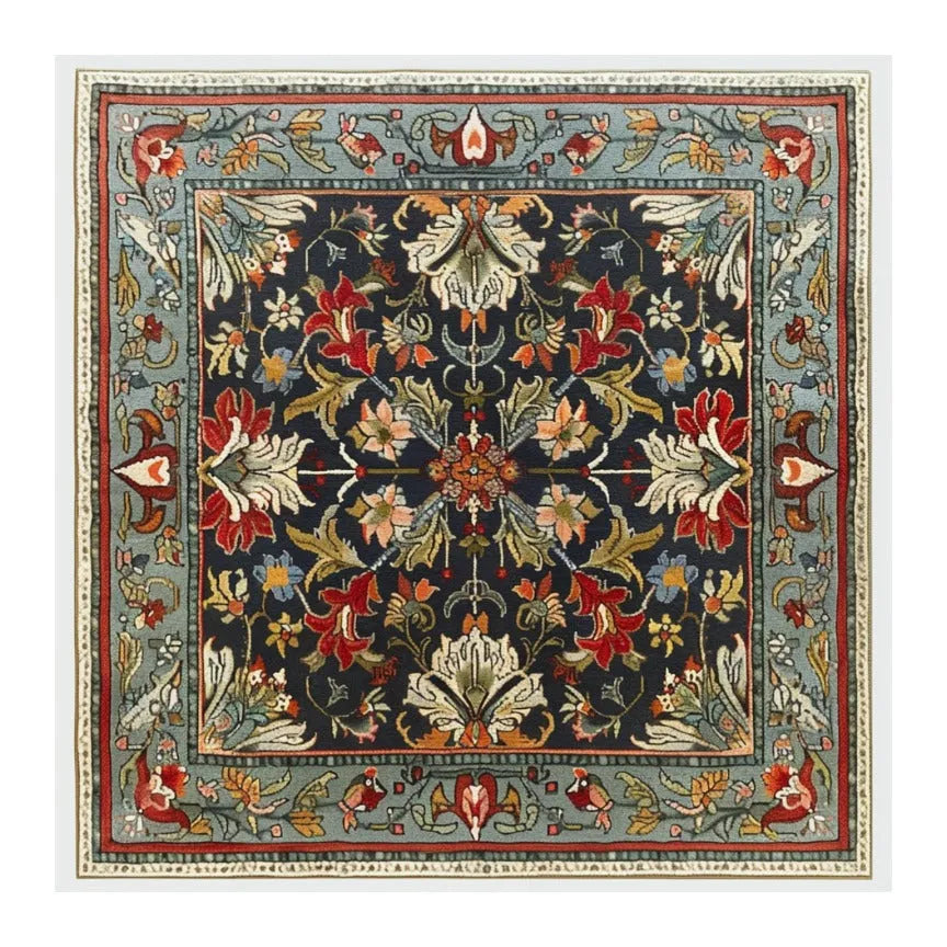 Antique Floral Tapestry Hand Tufted Rug