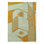 Architectural Golden Perspective Hand Tufted Rug 