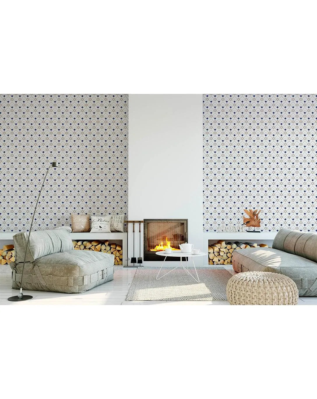 Art Deco Geometric Diamond Removable Wallpaper