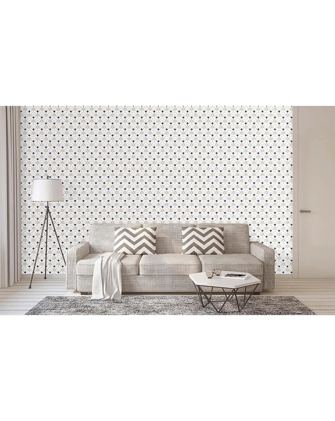 Art Deco Geometric Diamond Removable Wallpaper