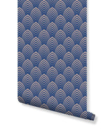 Art Deco Geometric Waves Removable Wallpaper