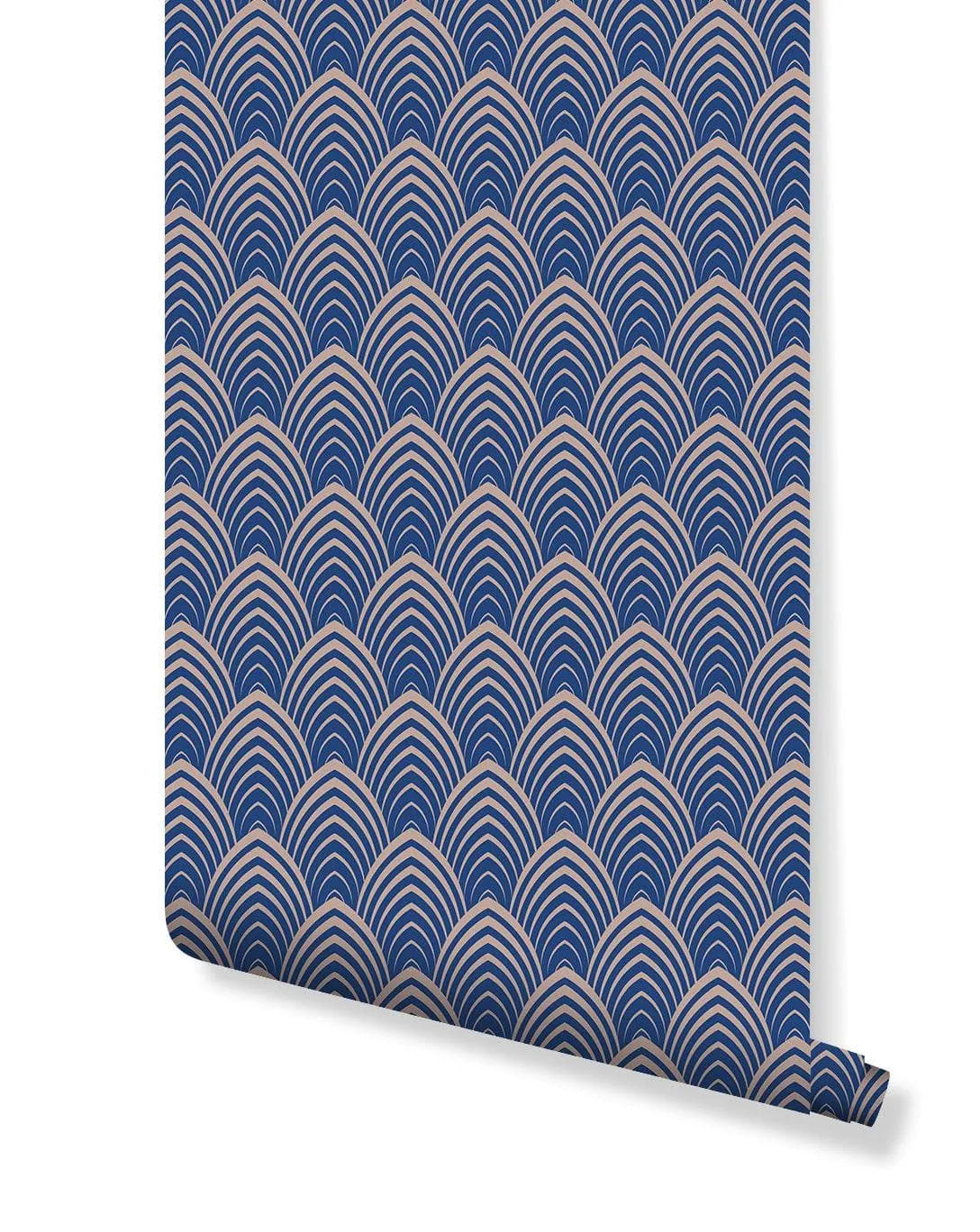 Art Deco Geometric Waves Removable Wallpaper