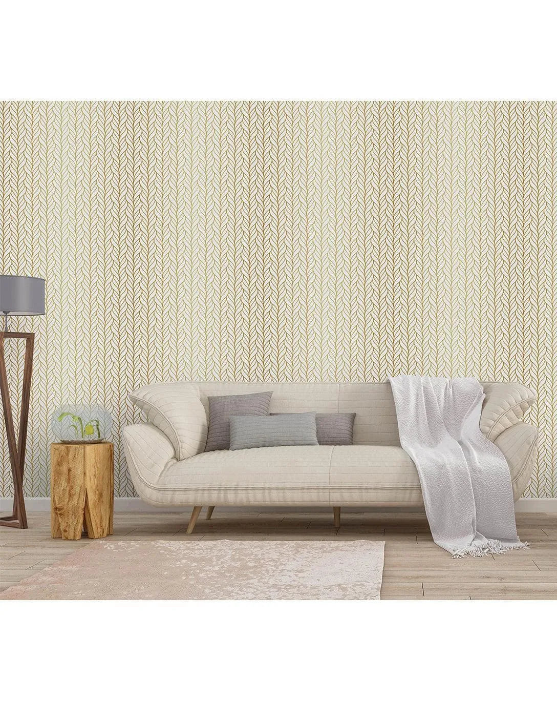 Art deco Golden Retro Braids Removable Wallpaper