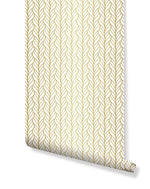 Art deco Golden Retro Braids Removable Wallpaper