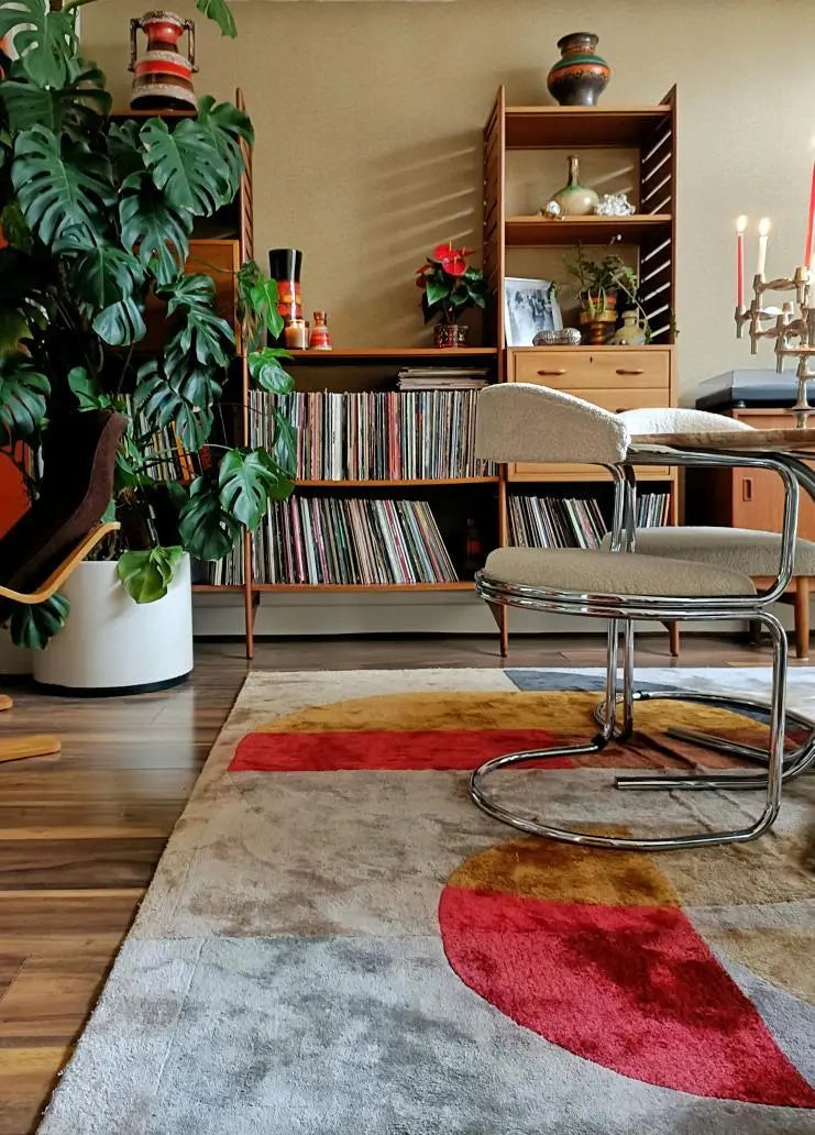 Art deco fusion hand tufted rug estelle