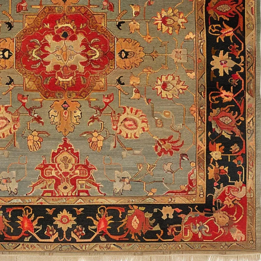 Artisan Floral Masterpiece Hand Knotted Area Rug