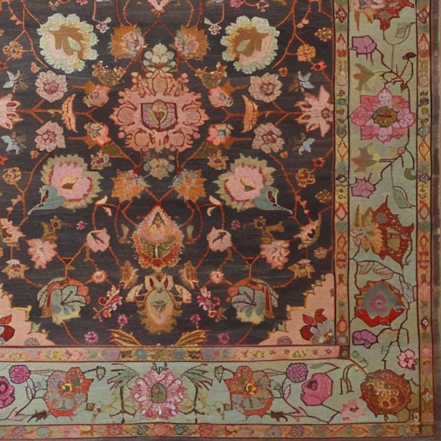 Artisan Floral Weave Hand Knotted Area Rug