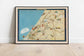 Ashkelon Map Print Israel Map Posters 