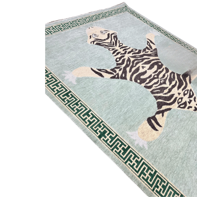 Asian Tiger Hand Knotted Wool Rug 7' x  9.5'