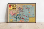 Japan World War 2 Map Print