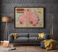 Australia Map Print 1942 Australia Map Wall Art 