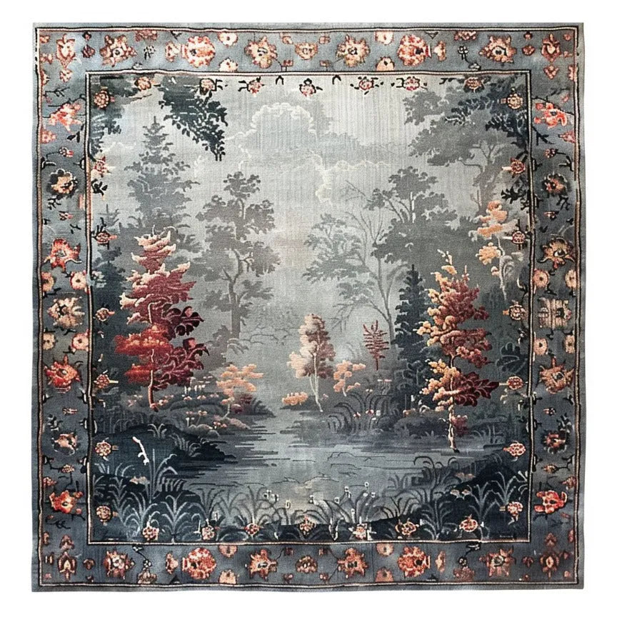 Autumnal Forest Hand Knotted Area Rug