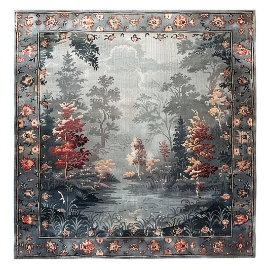 Autumnal Forest Hand Knotted Area Rug