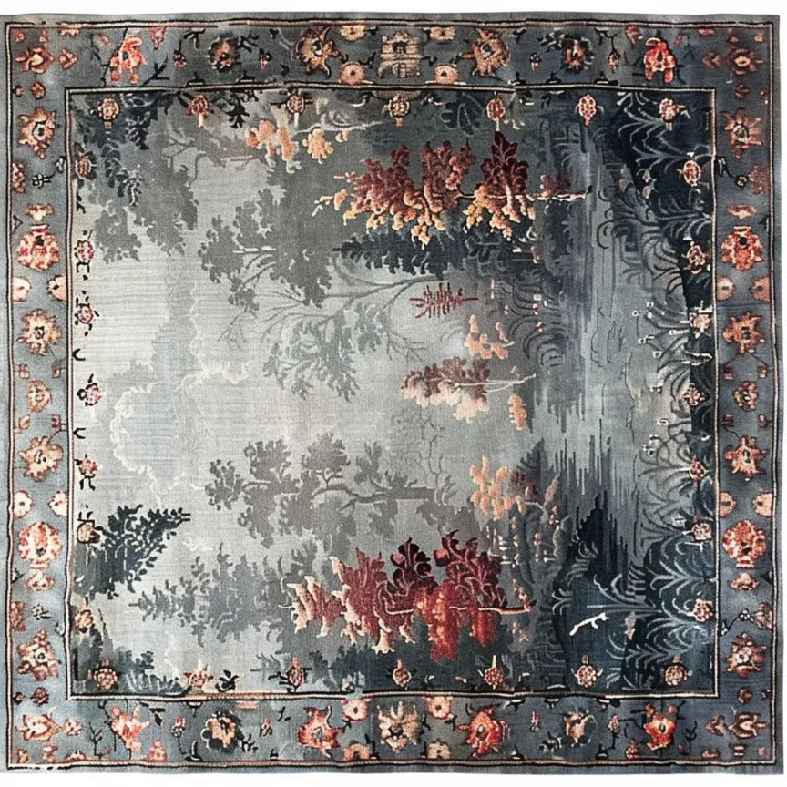 Autumnal Forest Hand Knotted Area Rug