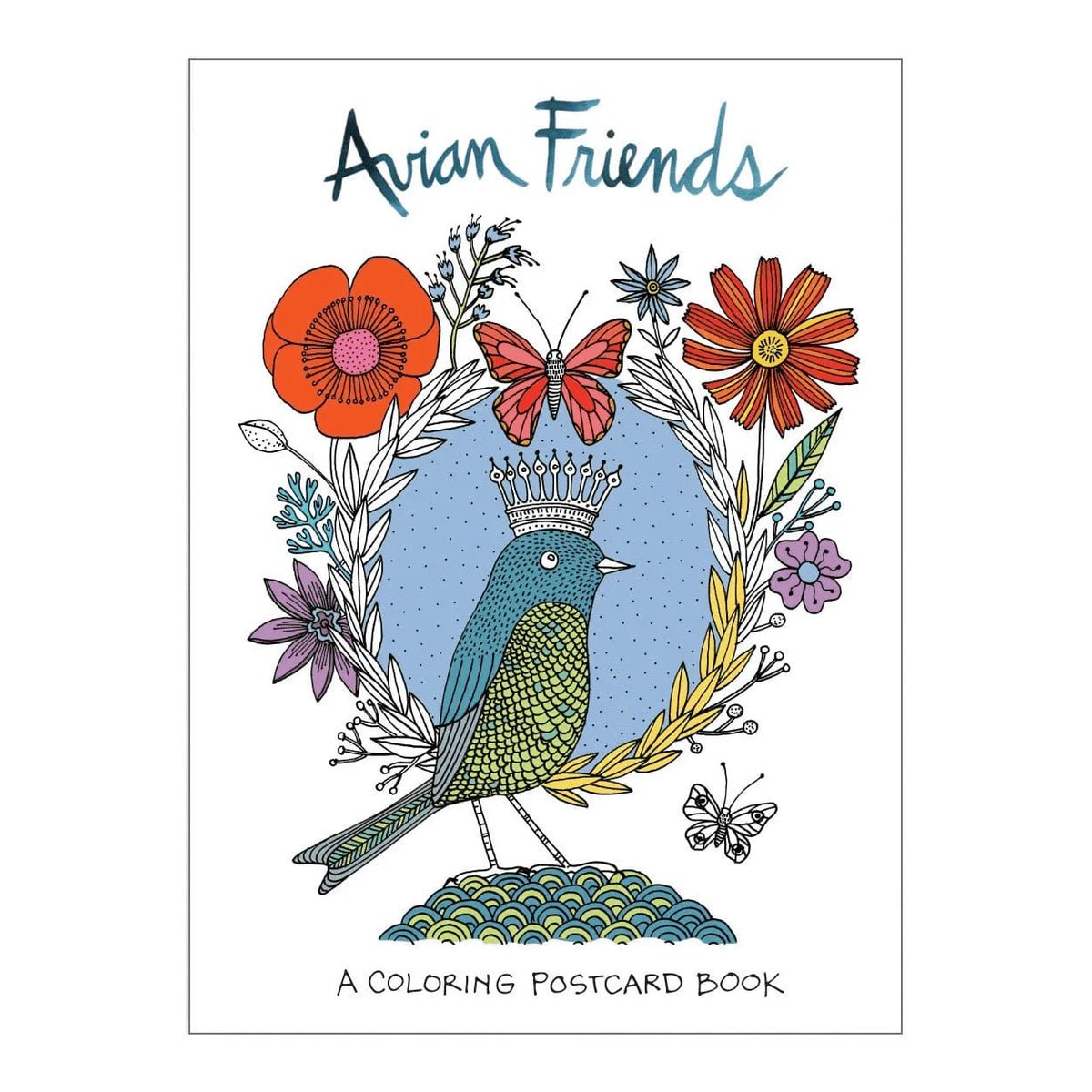 Avian Friends Coloring Postcard Book