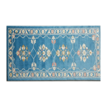 Azure Blossom Path Hand Tufted Runner Rug - alternate view