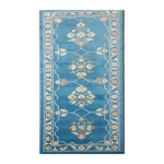 Azure Blossom Path Hand Tufted Runner Rug