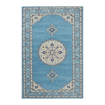 Azure Pendant Medallion Hand Tufted Rug