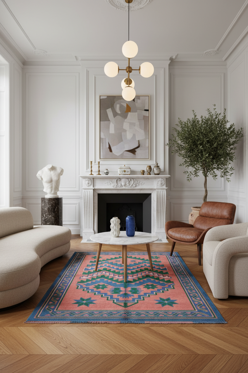 Azure Arbor Hand Knotted Rug