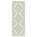 Azure Diamond Lattice Hand Tufted Runner Rug