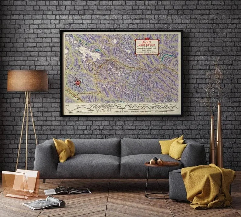 Banff National Park Map Print| Art History