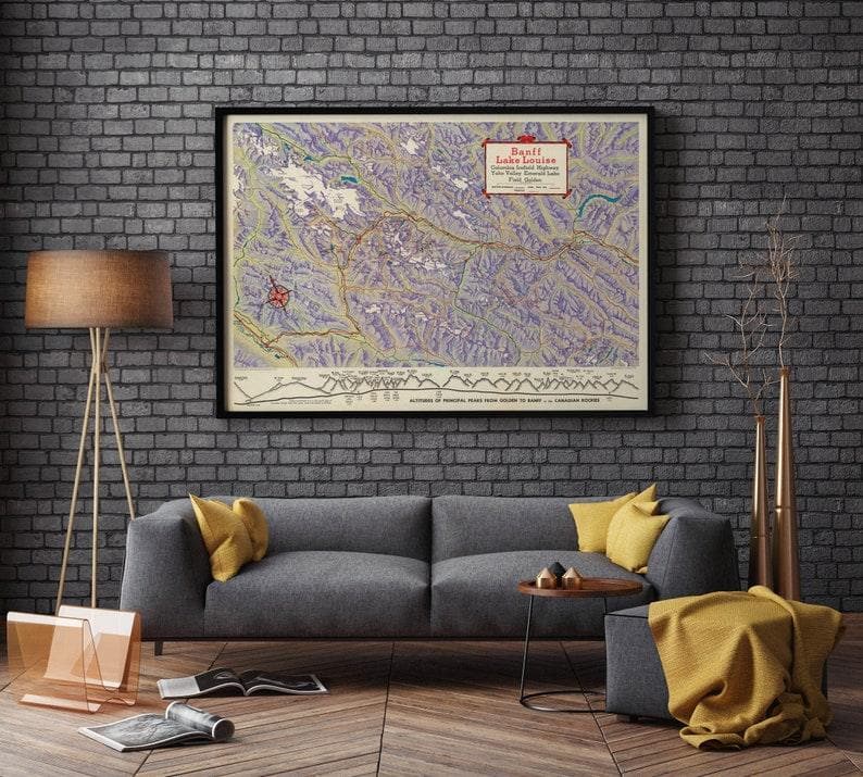 Banff National Park Map Print| Art History 