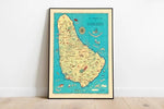 Barbados Map Print| Art History