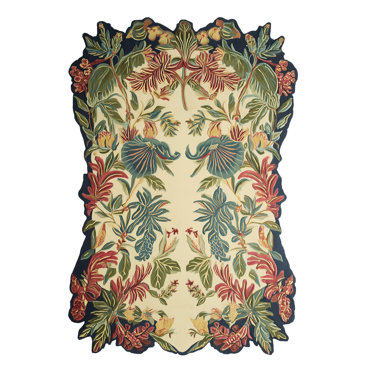 Baroque Floral Mirage Hand Tufted Wool Rug