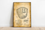 Baseball Glove Patent Print| Framed Art Print