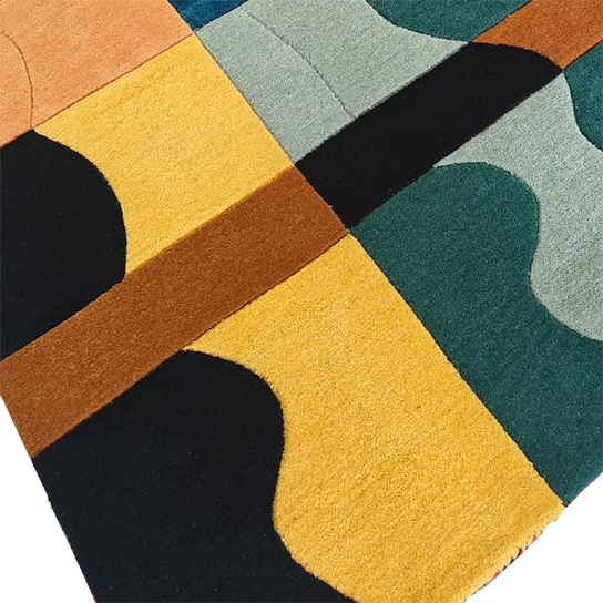 Bauhaus Patchwork Hand Tufted Wool Rug