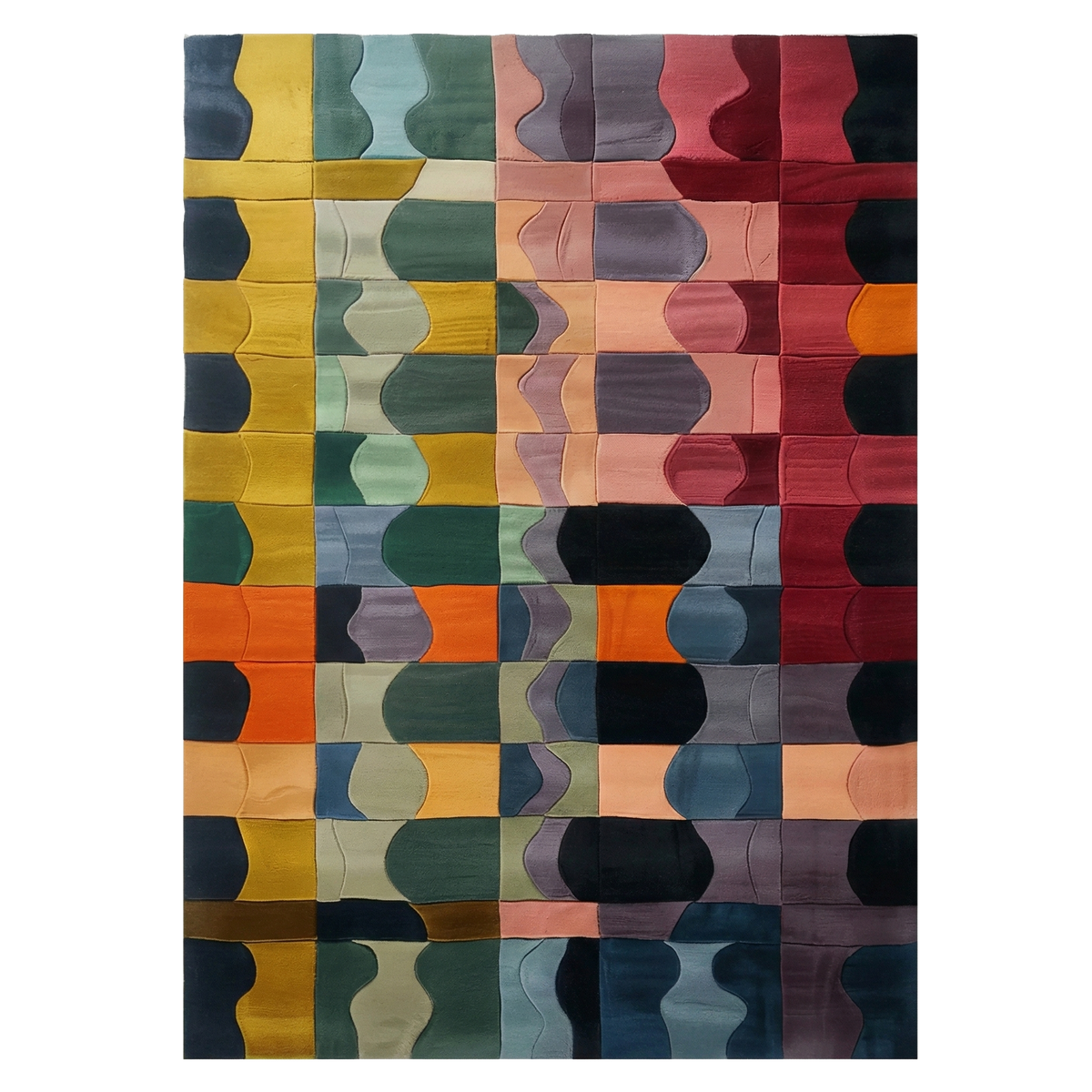 Bauhaus Patchwork Hand Tufted Wool Rug