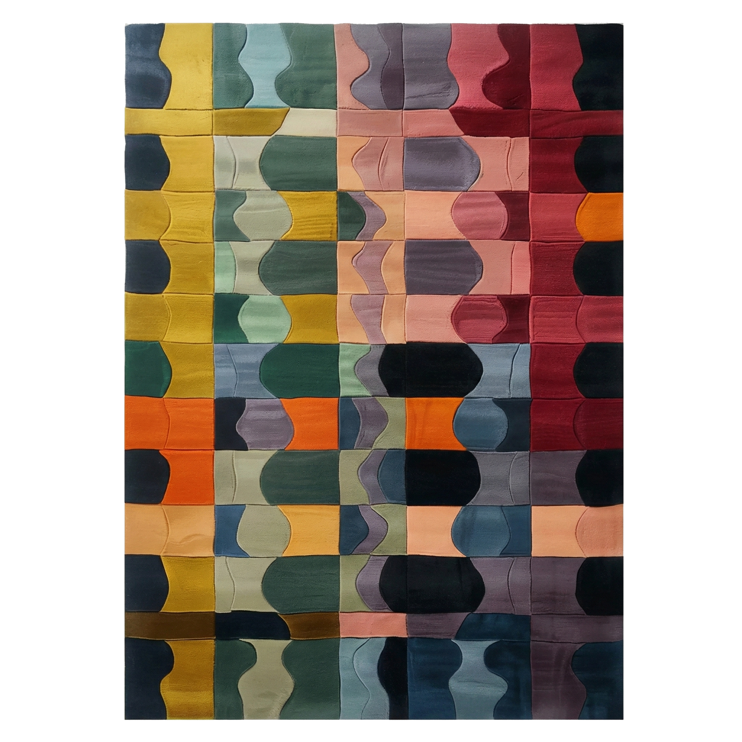 Bauhaus Patchwork Hand Tufted Wool Rug