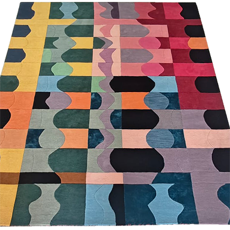 Bauhaus Patchwork Hand Tufted Wool Rug