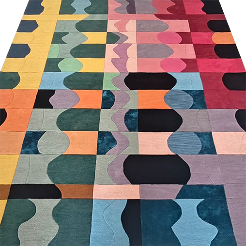 Bauhaus Patchwork Hand Tufted Wool Rug