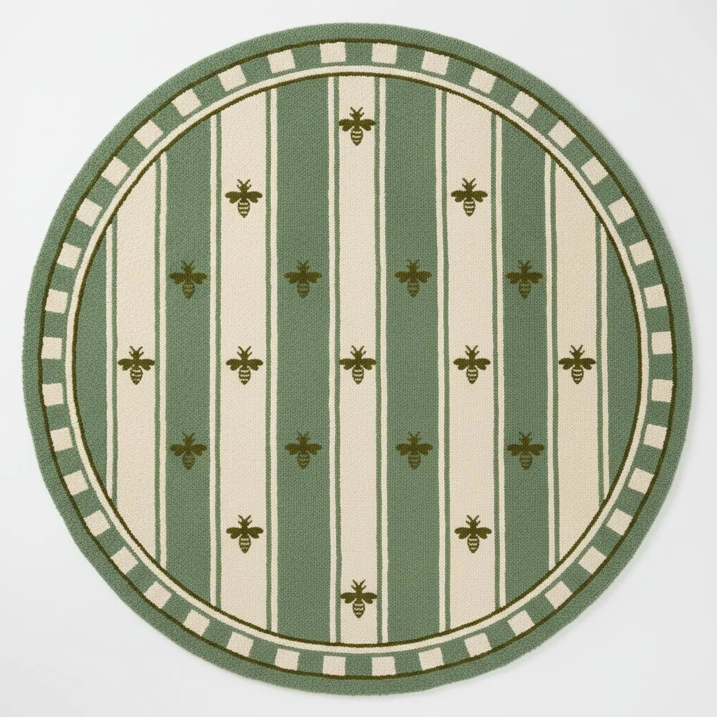 Bee Mine Hand Tufted Round Rug — Swatch 12" x 12"