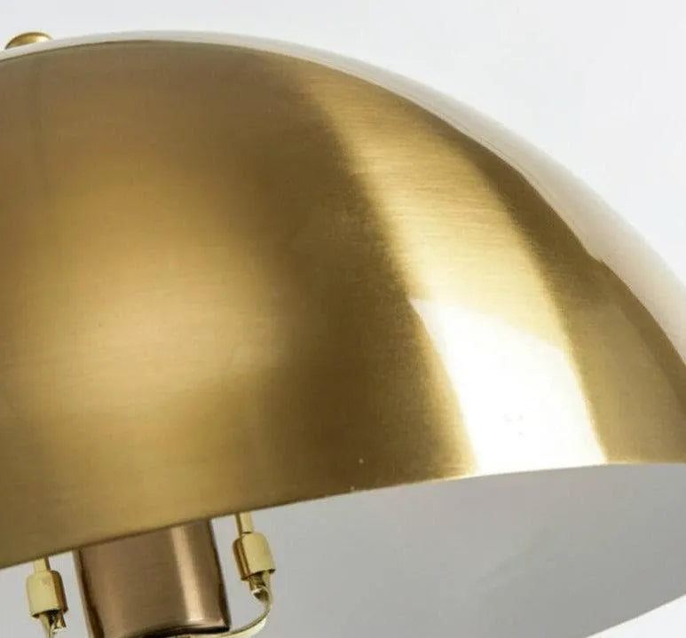 Black and Gold Tripod Mushroom Table Lamp