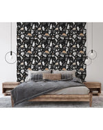 Black and Gray Texture Terrazzo Self Adhesive Wallpaper