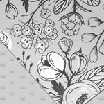 Black and White Poppy Floral Wallpaper