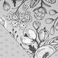 Black and White Poppy Floral Wallpaper 
