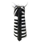 Black and White Zebra Head Ceramic Vase