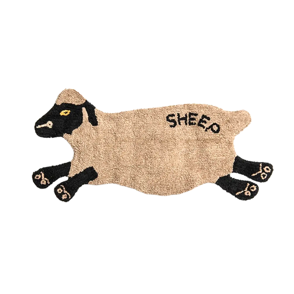black sheep cotton rug