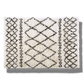 Black and White Diamonds Shaggy Wool Area Rug