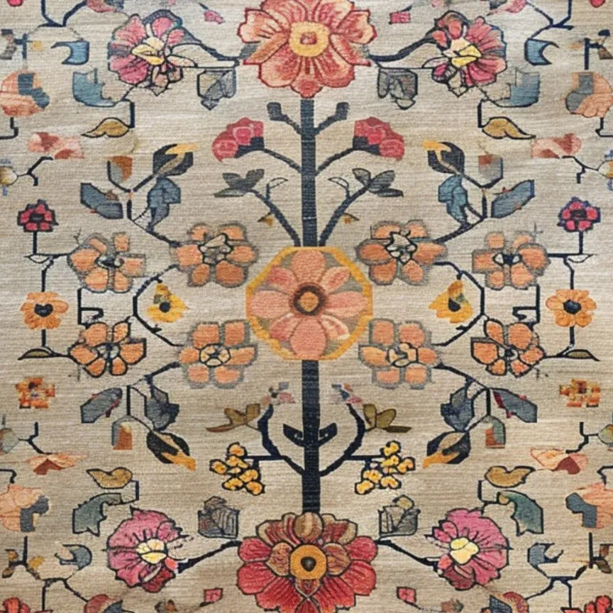 Blooming Arbor Hand Knotted Area Rug