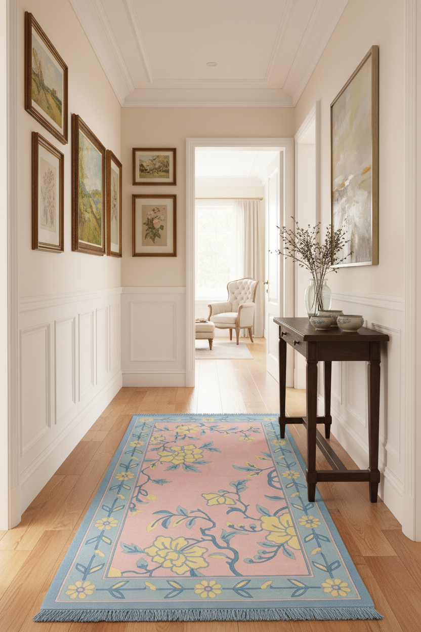 Blossom Grove Hand Knotted Runner Rug