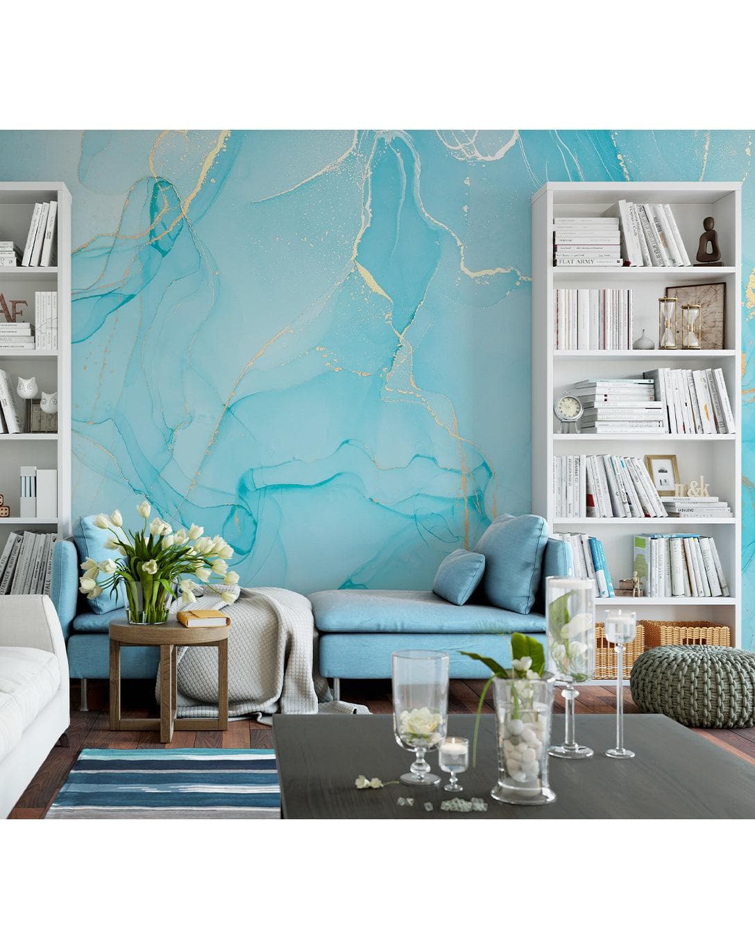 Blue Watercolor Paint Abstract Marble Wall Mural Blue Watercolor Paint Abstract Marble Wall Mural Blue Watercolor Abstract Alcohol Ink Marble Wall Mural Dcal 