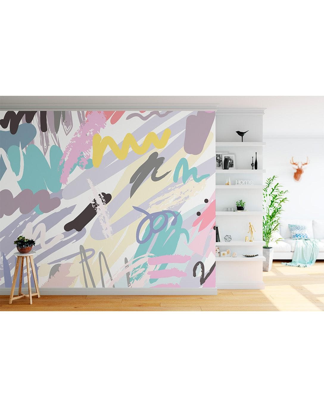 Blue Watercolor Spots Removable Wallpaper Abstract Paint Colorful Painting Wall Mural Abstract Paint Colorful Painting Wall Mural 
