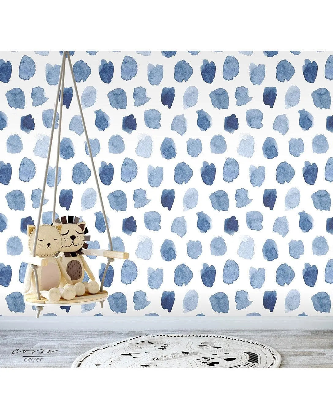 Blue Watercolor Spots Removable Wallpaper Blue Watercolor Spots Removable Wallpaper Blue Watercolor Spots Removable Wallpaper 