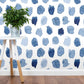 Blue Watercolor Spots Removable Wallpaper Blue Watercolor Spots Removable Wallpaper 