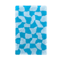 Blue Abstract Checker Hand Tufted Wool Rug